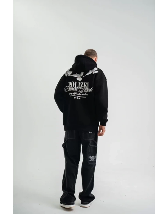 Unisex Uzun Kol Bisiklet Yaka Yıkamalı weathirt  iyah