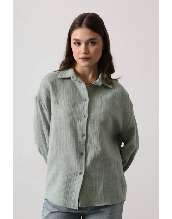 üslin Uzun Kol Gömlek  Haki