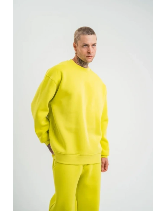 Uzun Kol Bisiklet Yaka Basic weathirt  arı