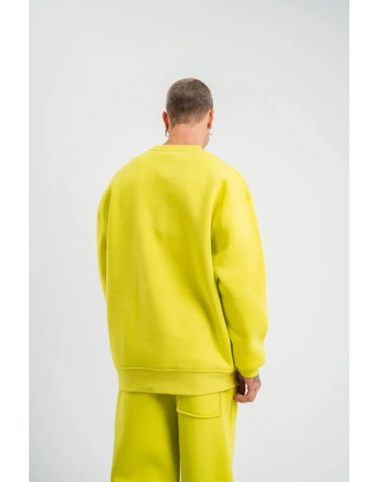 Uzun Kol Bisiklet Yaka Basic weathirt  arı