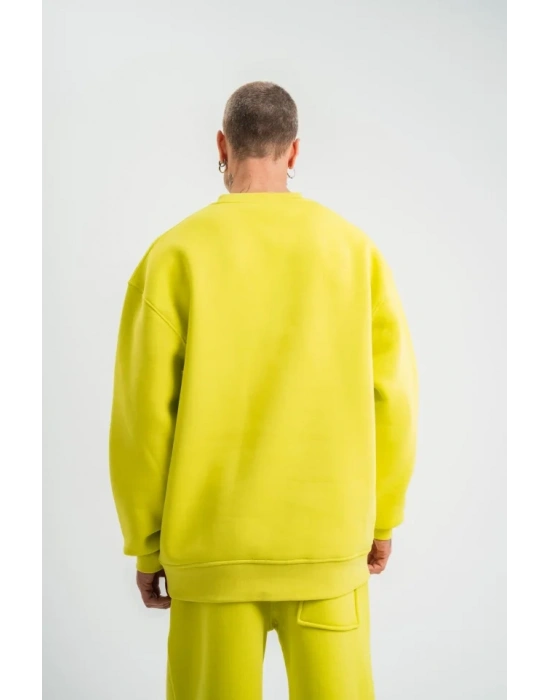 Uzun Kol Bisiklet Yaka Basic weathirt  arı