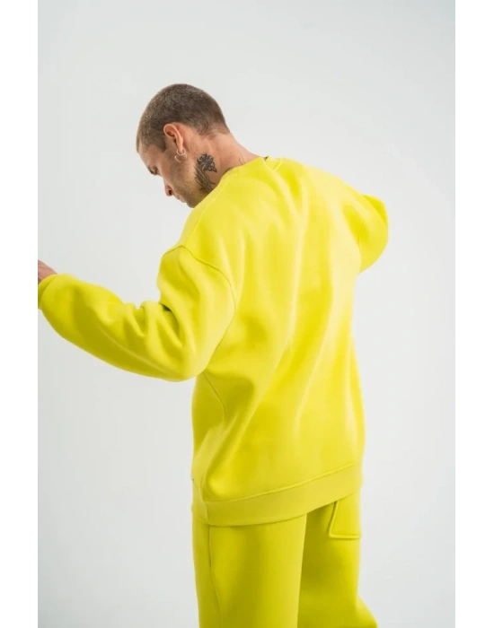 Uzun Kol Bisiklet Yaka Basic weathirt  arı