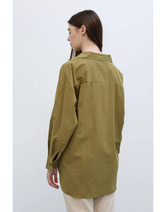 Uzun Kol Gömlek  Koyu Haki