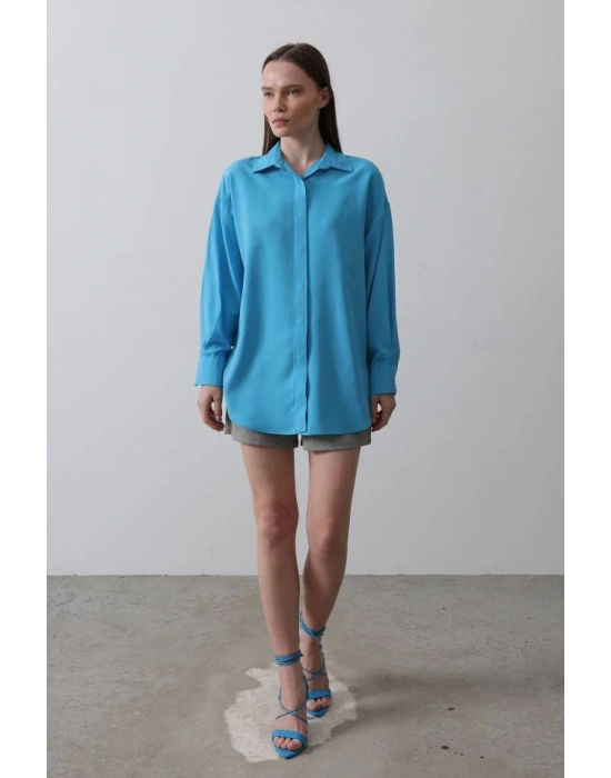 Uzun Kol Gömlek  Turkuaz