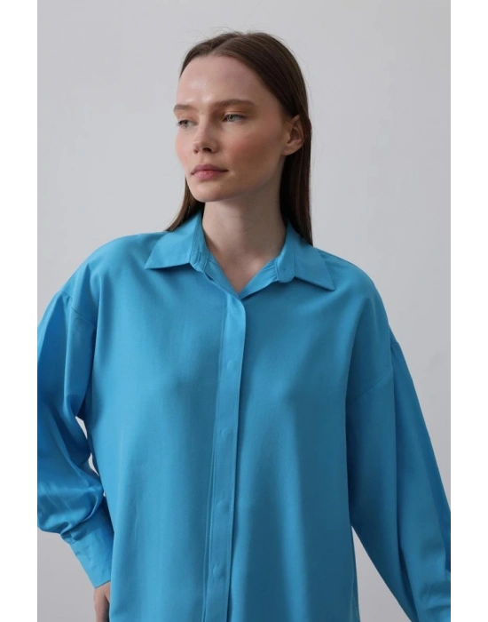 Uzun Kol Gömlek  Turkuaz