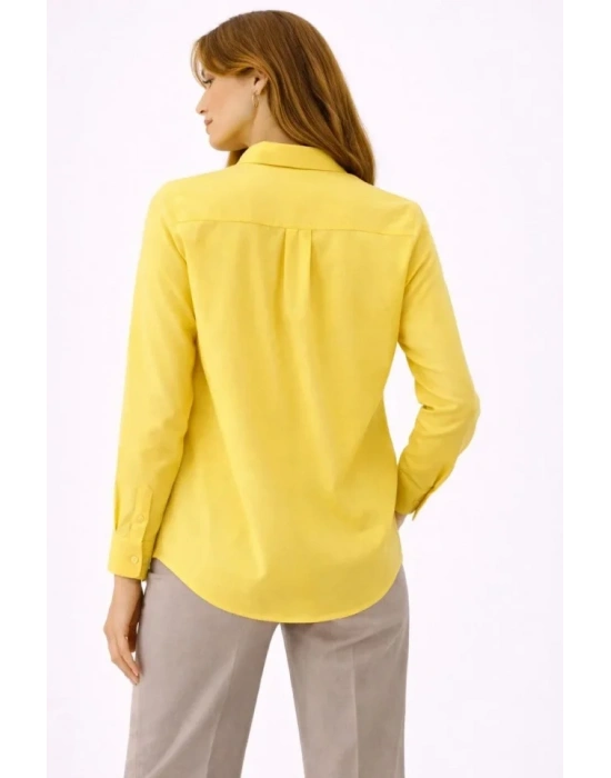 Uzun Kollu Gömlek Düğmeli Klasik Yaka Günlük Ve Ofis Şıklığına Uygun  arı