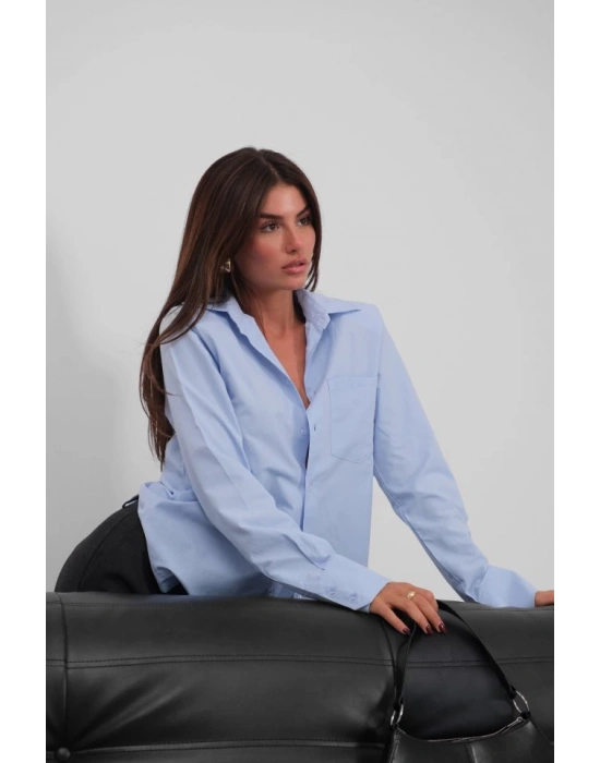 Vatkalı Oversize Gömlek