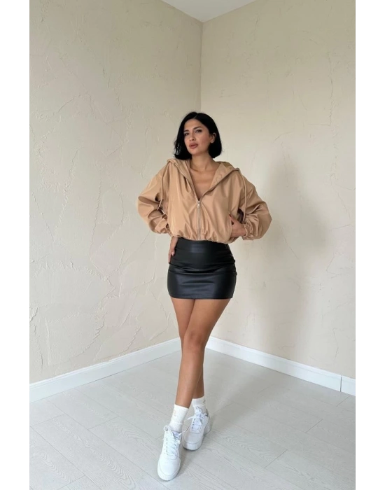 Vizon Kısa Fermuarlı Bomber Ceket