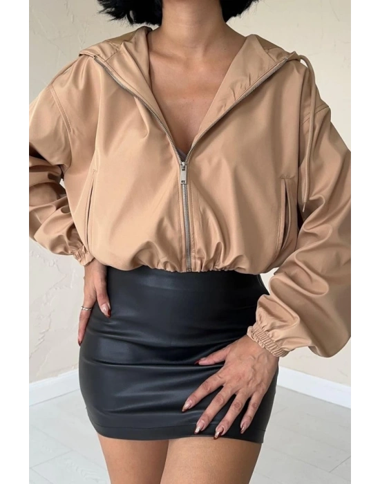 Vizon Kısa Fermuarlı Bomber Ceket