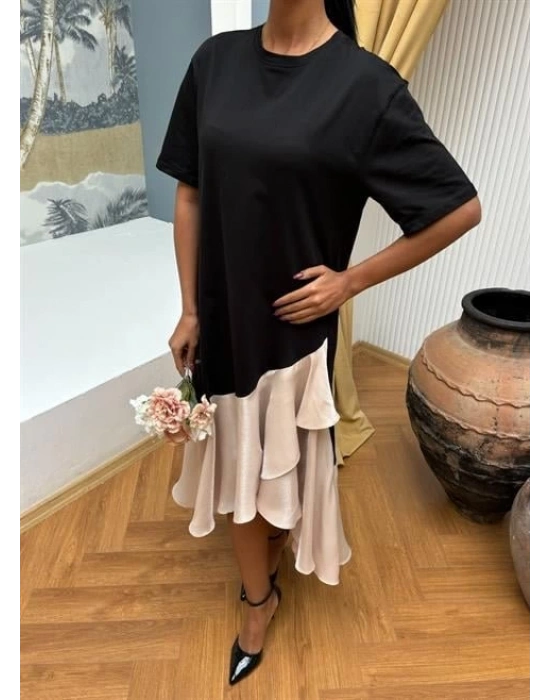 Volanlı üprem Elbise 2864