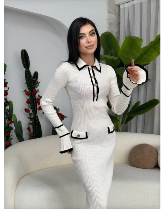 Wale Cep Detaylı Elbise