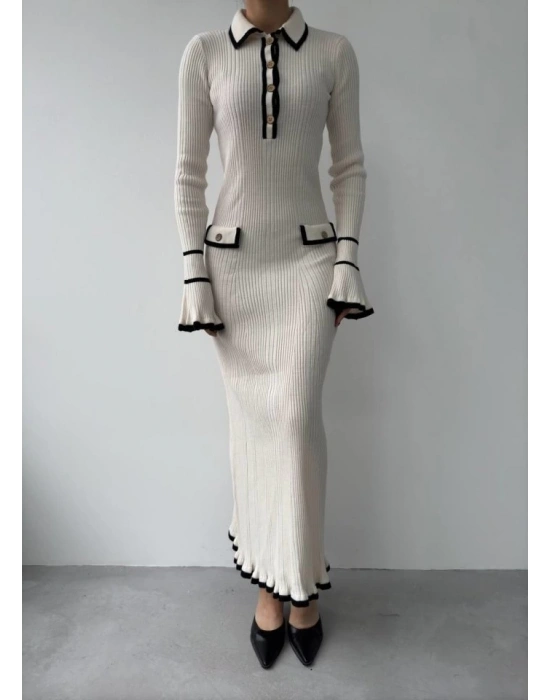 Wale Cep Detaylı Elbise