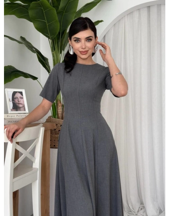 Wera Pliseli Midi Elbise