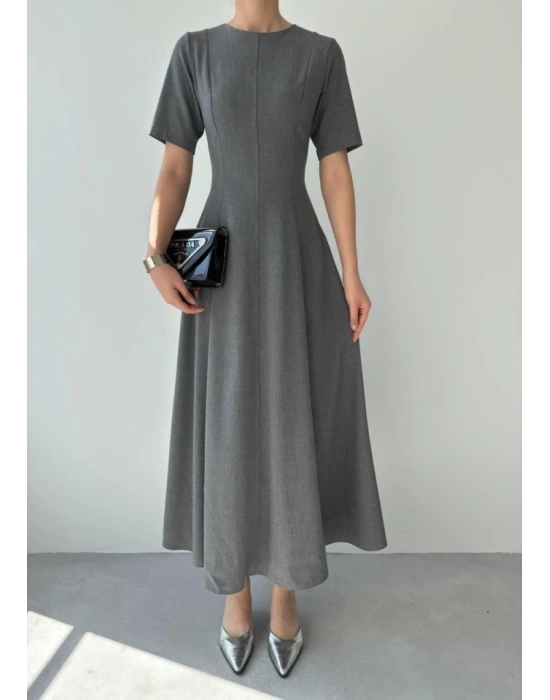 Wera Pliseli Midi Elbise