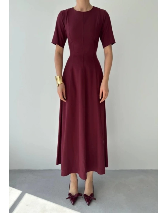 Wera Pliseli Midi Elbise