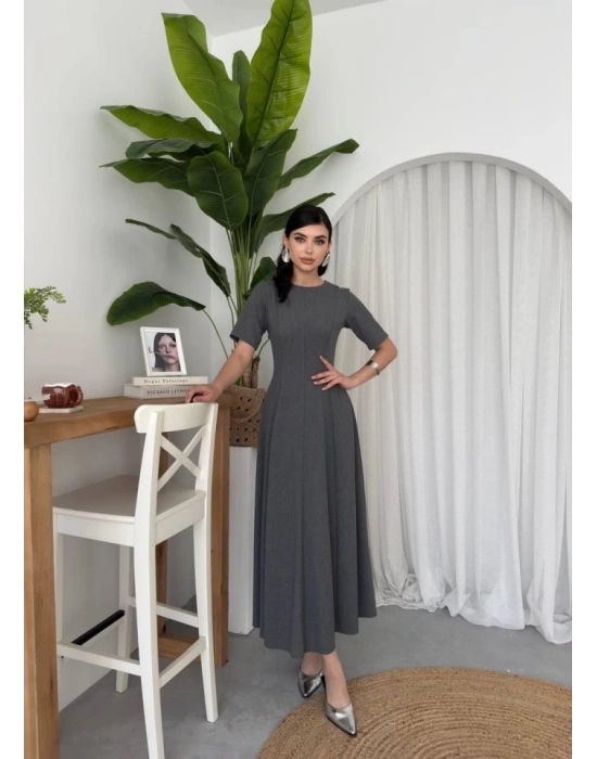 Wera Pliseli Midi Elbise