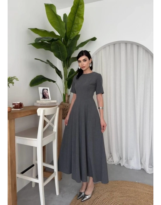 Wera Pliseli Midi Elbise