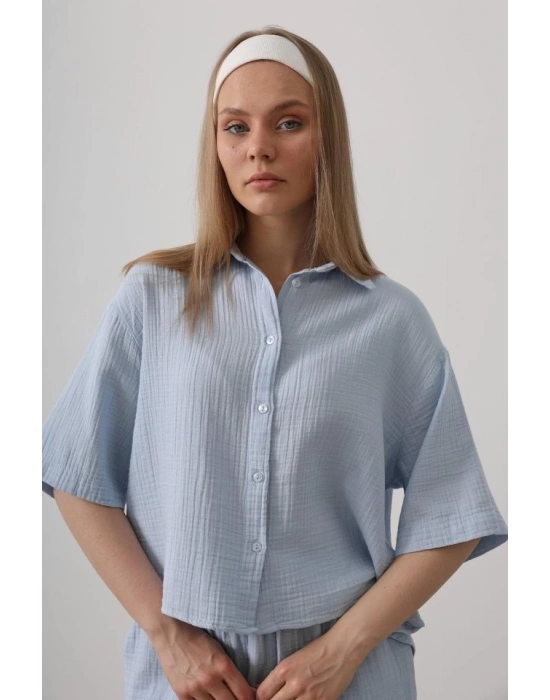 Yarım Kol üslin Gömlek  Bebe avisi