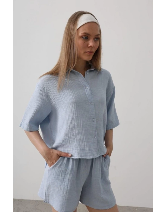 Yarım Kol üslin Gömlek  Bebe avisi