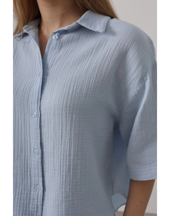 Yarım Kol üslin Gömlek  Bebe avisi