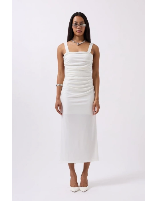 Yırtmaç Detay ırt Dekolte Elbise