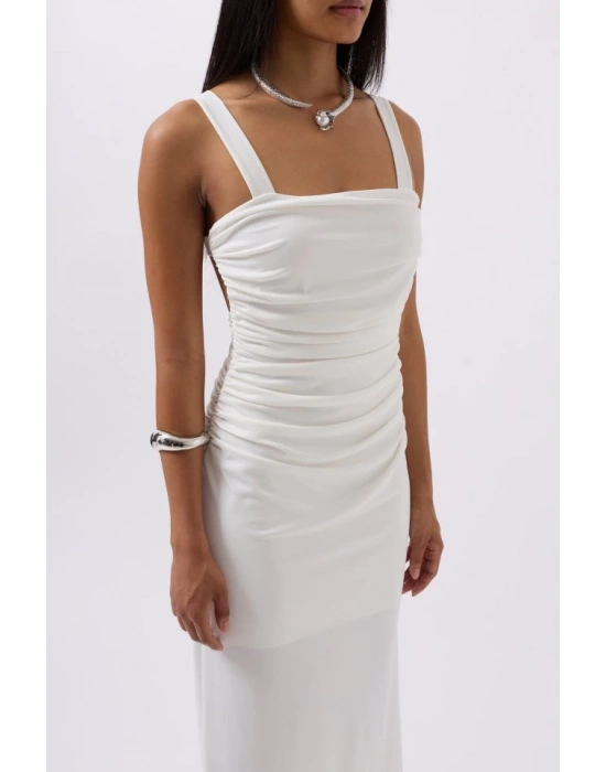 Yırtmaç Detay ırt Dekolte Elbise