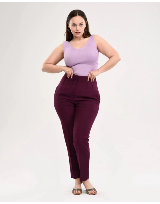 Yüksek Bel Battal Pantolon