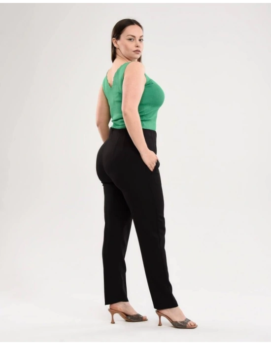 Yüksek Bel Battal Pantolon