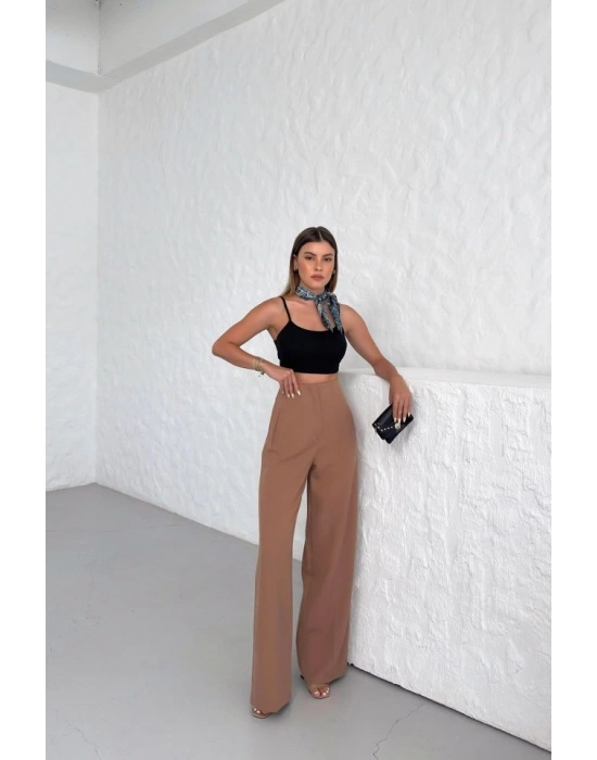 Yüksek Bel Pensli̇ Palazzo Pantolon