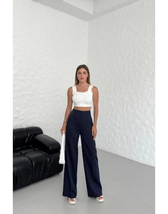 Yüksek Bel Pensli̇ Palazzo Pantolon