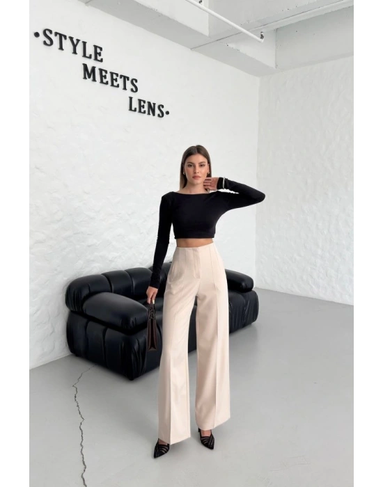 Yüksek Bel Pensli̇ Palazzo Pantolon