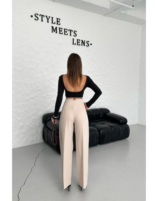 Yüksek Bel Pensli̇ Palazzo Pantolon