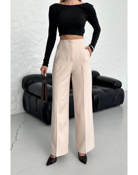 Yüksek Bel Pensli̇ Palazzo Pantolon
