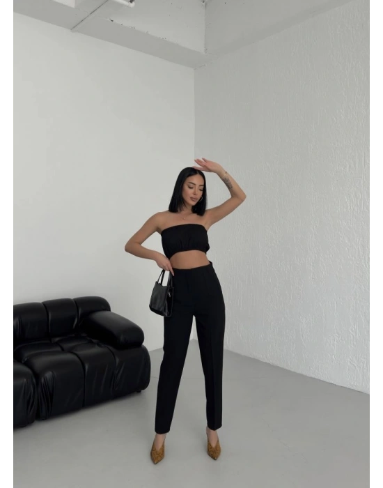 Yüksek Bel Pensli̇ Pantolon