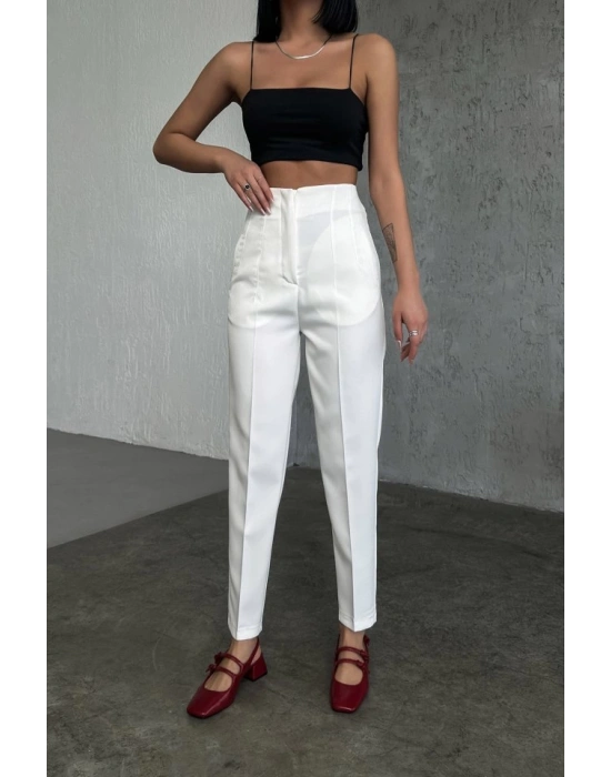 Yüksek Bel Pensli̇ Pantolon