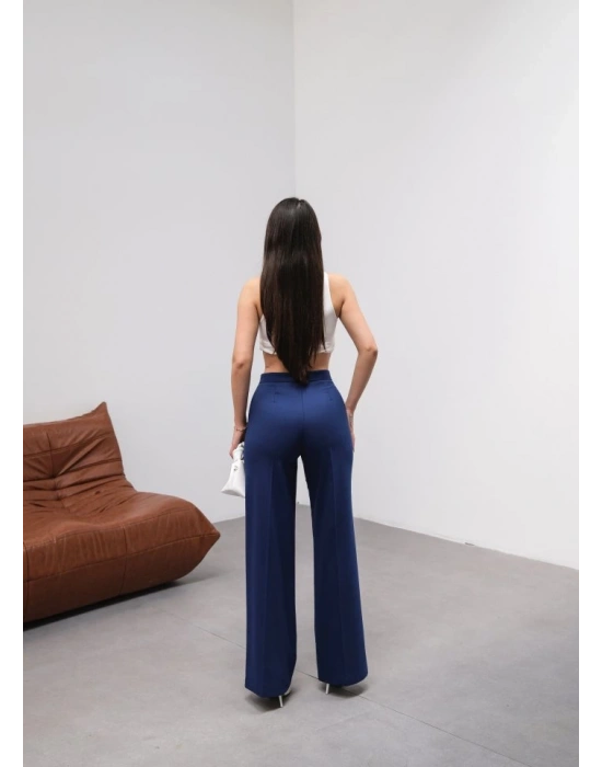 Yüksek Bel Straight Fit Palazzo Pantolon