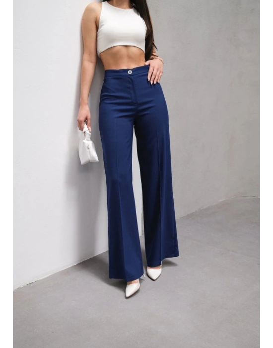 Yüksek Bel Straight Fit Palazzo Pantolon