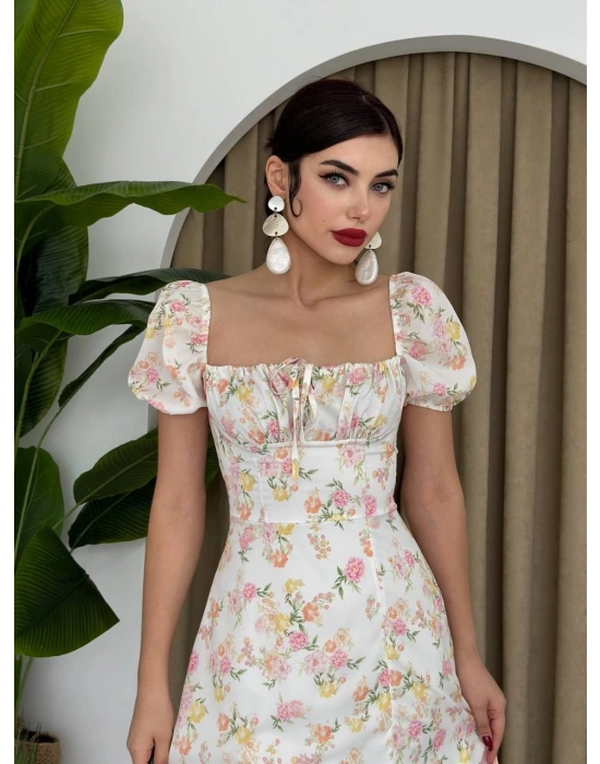 Zeze Balon Kol Elbise