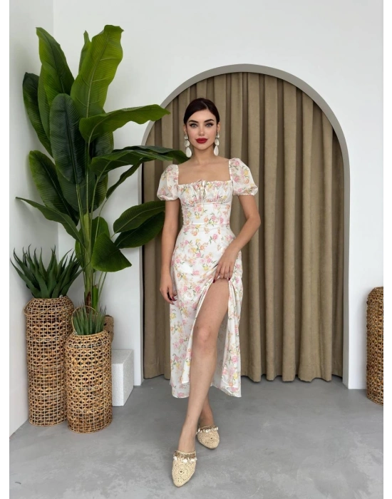 Zeze Balon Kol Elbise