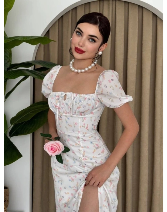 Zeze Balon Kol Elbise