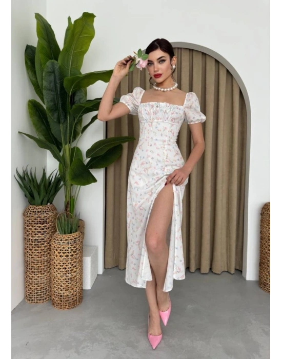 Zeze Balon Kol Elbise