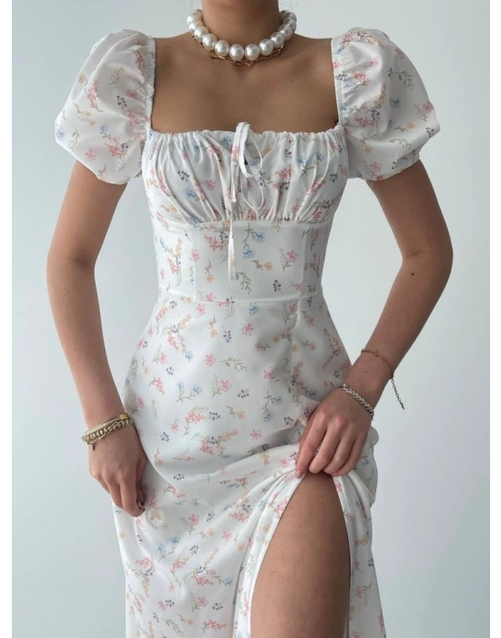 Zeze Balon Kol Elbise