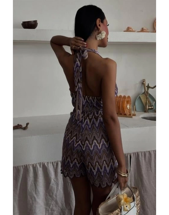 Zikzak Desenli ulti Renk Geçişli ini Tulum 1365