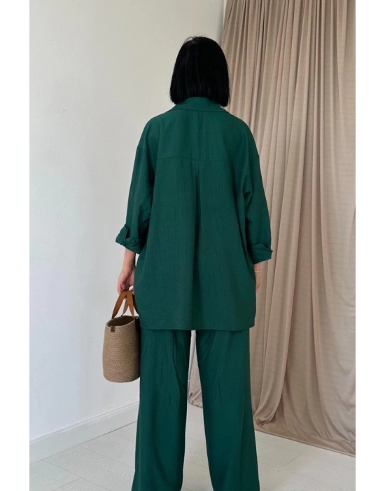 Zümrüt Alice Gömlek Ve Bol Kesim Pantolon Takım