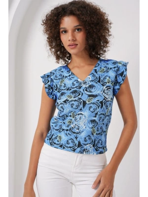 0430 Örme Bluz  A.Mavi