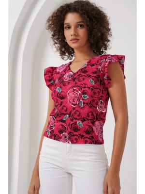 0430 Örme Bluz  D.Kırmızı