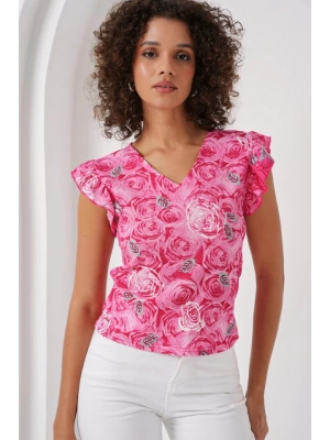 0430 Örme Bluz  Pembe