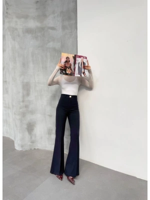 230 Gr Poly Viscose Full Lycra İspanyol Paça Pantolon