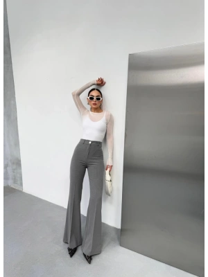 230 Gr Poly Viscose Full Lycra İspanyol Paça Pantolon