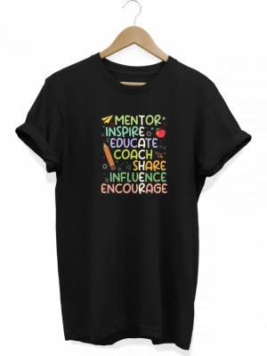 24 Kasım Öğretmenler Günü Hediye Temalı Oversize Bisiklet Yaka Tshirt  iyah